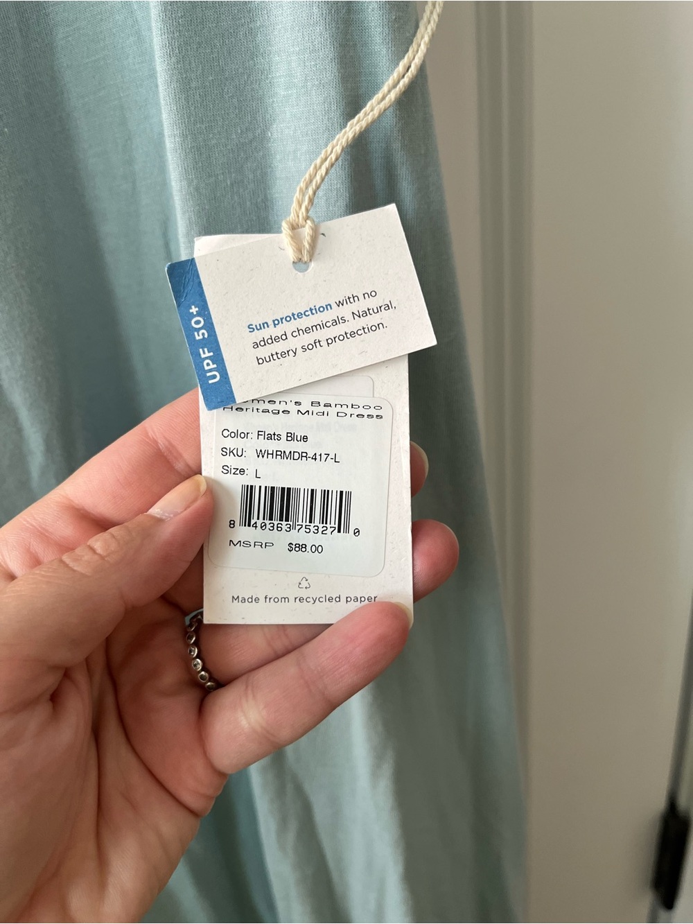 NWT Sleeveless Maxi Dress in Light Blue - Free Fly - Picture 5 of 6